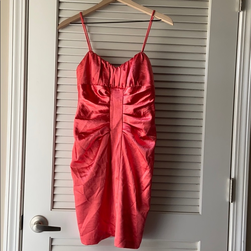 JODI KRISTOPHER 7/8 Sexy Coral Dress